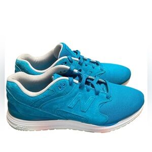 New Balance 1550 Low Suede Trainers ML1550CB Cyan/White MENS 9